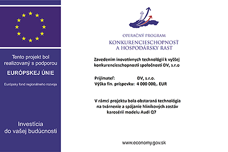 Zavedením inovatívnych technológií k vyššej konkurencieschopnosti spoločnosti DV, s.r.o. Zavedením inovatívnych technológií k vyššej konkurencieschopnosti spoločnosti DV, s.r.o.